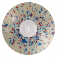 Clear (transp.) with Red and Blue splatter Side A